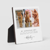 愛犬と猫のためのペットの損失贈り物3写真ペット記念碑 フォトプラーク (正面)