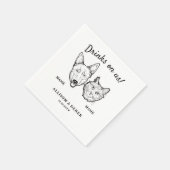 愛犬と猫のカクテルが可愛結婚い|過去記事 スタンダードカクテルナプキン (角)