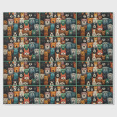 愛犬にかわいい誕生日プレゼント転が ラッピングペーパー (フラット)