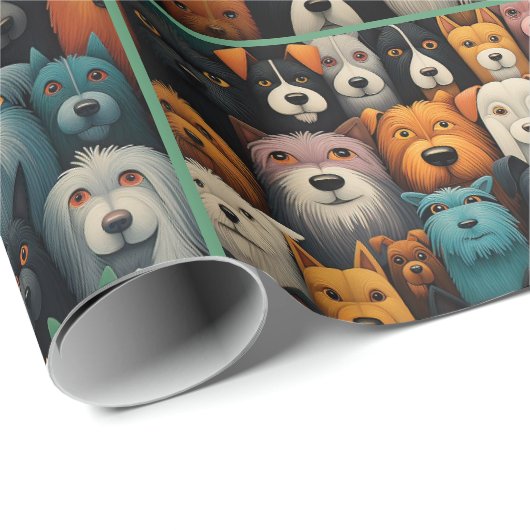 愛犬にかわいい誕生日プレゼント転が ラッピングペーパー (ロールコーナー)
