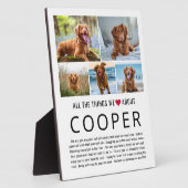 愛犬について愛していること フォトコラージュ フォトプラーク (側面)