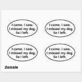 愛犬に会いたかった  楕円形シール (シート)
