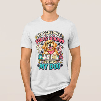 愛犬に完全に押さえられている おもしろい犬好きTシャツ トライブレンドTシャツ