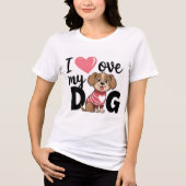 愛犬に心温まるTシャツデザイン» トライブレンドＴシャツ (正面)