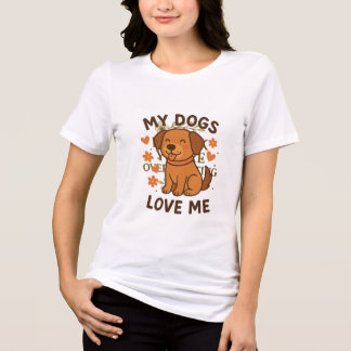 愛犬に愛されて幸せな毎日 トライブレンドTシャツ