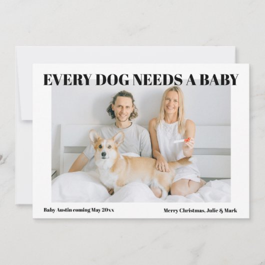 愛犬に赤ちゃんが必要です 出産報告 シーズンカード (正面)