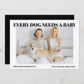 愛犬に赤ちゃんが必要です 出産報告 シーズンカード (正面/裏面)