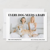 愛犬に赤ちゃんを！妊娠発表 シーズンカード (正面)