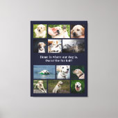 愛犬のいる我が家 12枚の写真 キャンバスプリント (正面)