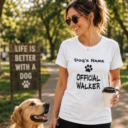 愛犬のお散歩Tシャツ オフィシャルドッグウォーカー Tシャツ