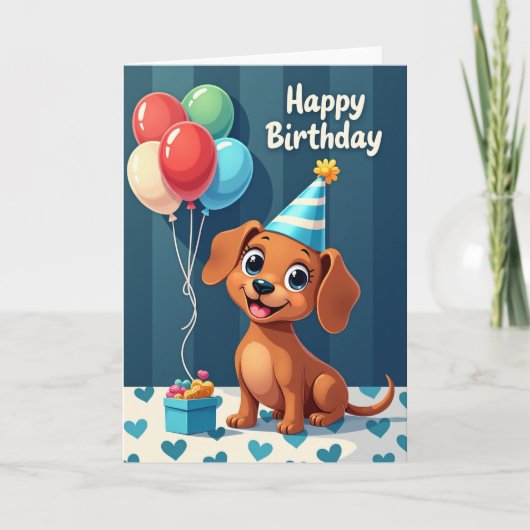 愛犬のお誕生日カード カード (正面)