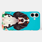 愛犬のエレガンス 🌼✨ 花とペットを愛するチャーム Case-Mate iPhoneケース (裏面 (横))
