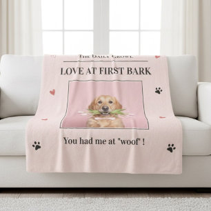 愛犬のオーダーメイドグッズ Love at First Bark シェルパブランケット