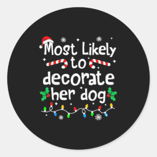 愛犬のクリスマスを飾る可能性大 マッチング ラウンドシール