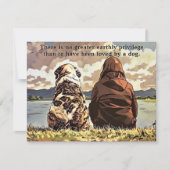 愛犬のグリーティングカード 招待状 (正面)