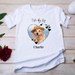 愛犬のハートパーソナライズされたペット写真 Tシャツ<br><div class="desc">こ運このペットフォカスタムト犬の恋人シャツと一緒に行く所で君と友最高の人！犬の愛人、犬の母と犬のパパ!私が私の犬を愛する上のおもしろいひねり、このシャツの引用文"私は私の犬を愛する" ... あなたの犬の写真と名前お気に入りのでパーソナライズ。COPYRIGHT © 2022 Judy Burrows,  Black Dog Art - All Rights Reserved.私は私の犬のハートパーソナライズされたペットの写真Tシャツが大好き</div>