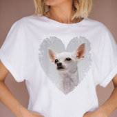 愛犬のハート写真 Tシャツ