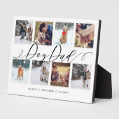 愛犬のパパへのギフト | 家族写真の思い出コラージュ フォトプラーク (側面)