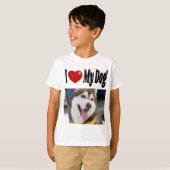 愛犬のフォトプリント Tシャツ (正面フル)