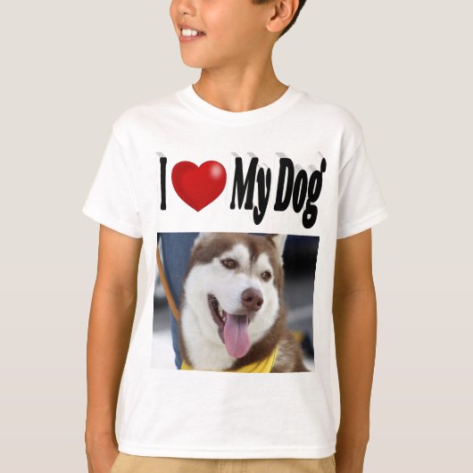 愛犬のフォトプリント Tシャツ (正面)