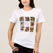 愛犬のママのフォトコラージュ トライブレンドTシャツ (正面)