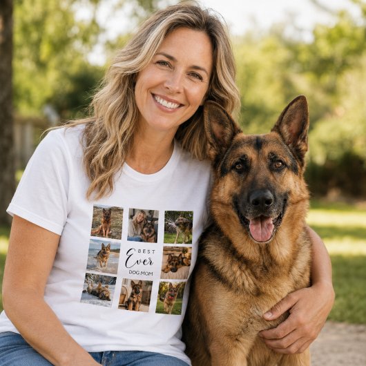 愛犬のママのフォトコラージュ トライブレンドTシャツ