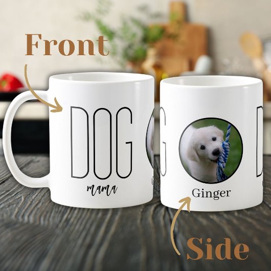 愛犬のママ写真入りコーヒー コーヒーマグカップ