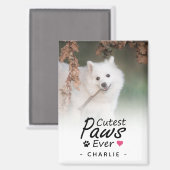 愛犬のモダン母の写真記念に可愛い足 マグネット (正面/裏面)