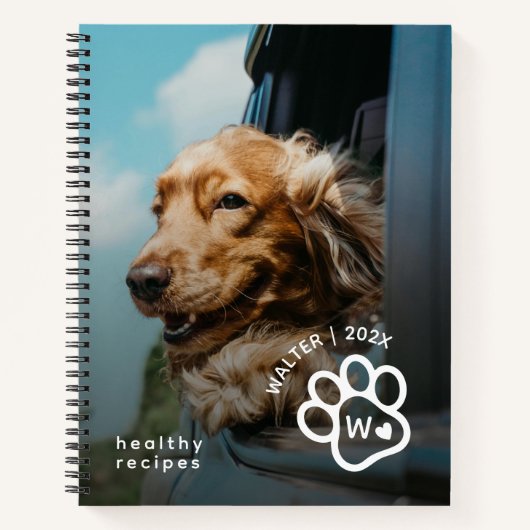 愛犬のレシピ ペット モノグラム フォトノート ノートブック (正面)