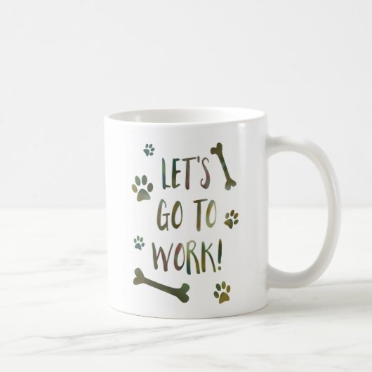 愛犬の仕事に行こう コーヒーマグカップ (右)