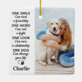 愛犬の個性が光るペット写真の犬好きグッズ セラミックオーナメント (裏面)