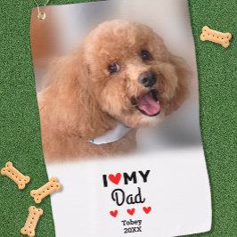 愛犬の写真が好き スポーツ 父 現代 ゴルフタオル