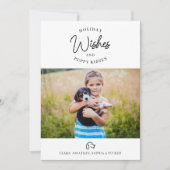 愛犬の写真とメッセージカード 愛犬家のためのホリデーカード シーズンカード (正面)