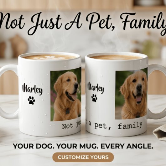 愛犬の写真のマグカップ Not Just A Pet コーヒーマグカップ