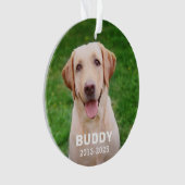 愛犬の写真を思い出パーソナライズされたして オーナメント (正面)