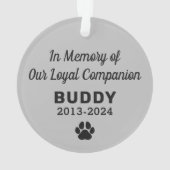 愛犬の写真を思い出パーソナライズされたして オーナメント (裏面)