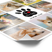 愛犬の写真を拡大した8枚のフォトコラージュ 愛犬が大好き フォトプリント (角)