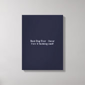 愛犬の写真を飾る ネイビーブルーのペットフォトコラージュ キャンバスプリント (正面)