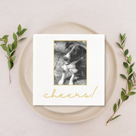 愛犬の写真カクテルパーティー スタンダードカクテルナプキン