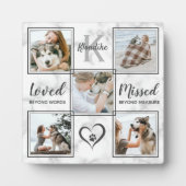 愛犬の写真コラージュ　ペットの追悼　ペットメモリアル フォトプラーク (正面)