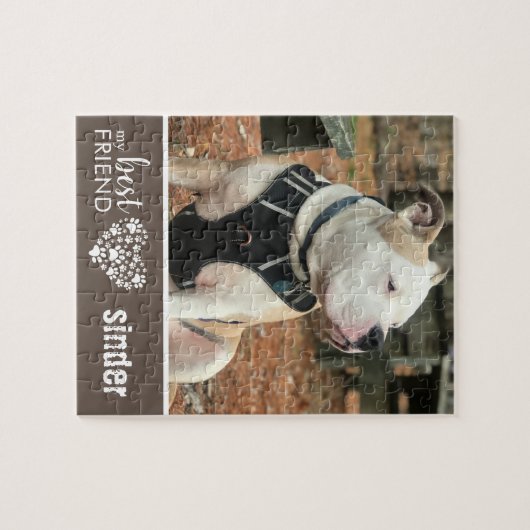 愛犬の写真パーソナライズされた ジグソーパズル (横)