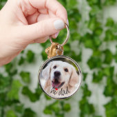 愛犬の写真入りペア ハート キーホルダー (手)