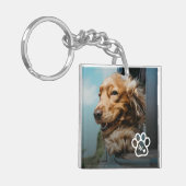 愛犬の写真入りモノグラム オーナメント キーホルダー (正面左)