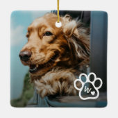 愛犬の写真入りモノグラム セラミックオーナメント (裏面)