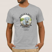 愛犬の写真入り 黒い肉球プリント 名前入り Tシャツ