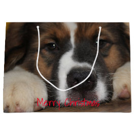 愛犬の写真 ラージペーパーバッグ