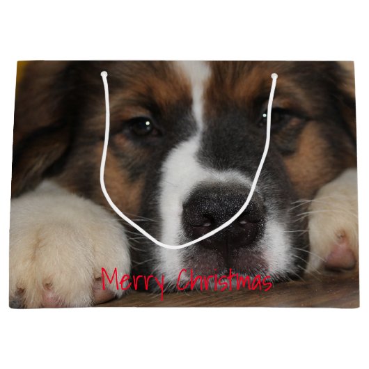 愛犬の写真 ラージペーパーバッグ (正面)