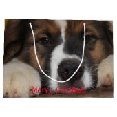愛犬の写真 ラージペーパーバッグ (裏面)