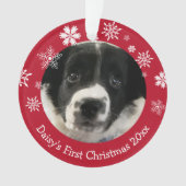 愛犬の初めてのクリスマス パーソナライズド オーナメント (正面)