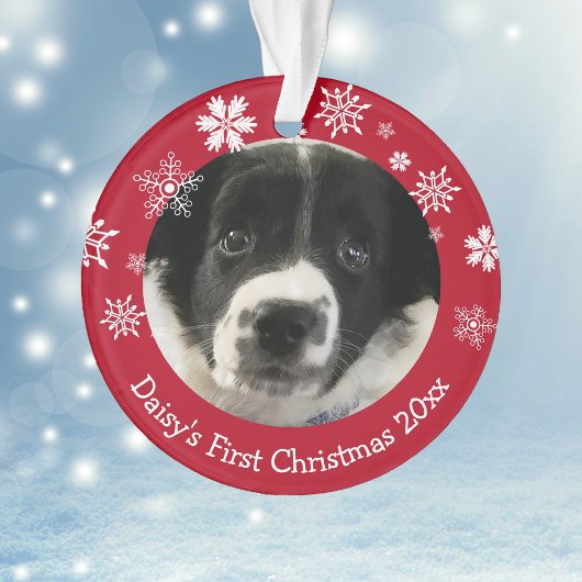 愛犬の初めてのクリスマス パーソナライズド オーナメント